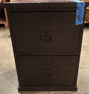 Black filing cabinet