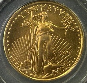 2001 $5 Gold Eagle 110 oz Fine Gold