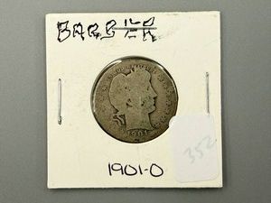 1901O Barber Quarter