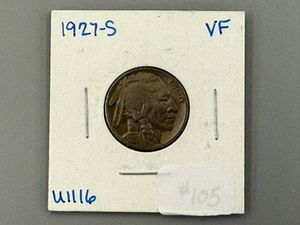 1927S Buffalo Nickle VF