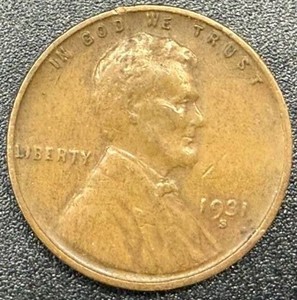 1931S Lincoln Penny XF