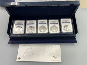  American Eagle 25th Anniversary Silver Coin Set - 5 1oz Silver Coins 