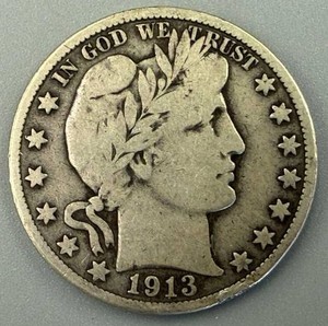 1913D Barber Half Dollar