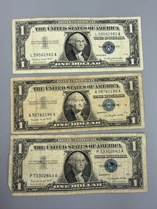 3 1957A Silver Certificates