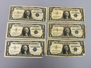 6 1957B Silver Certificates