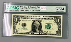 2013 $1 Federal Reserve Note GEM Uncirculated