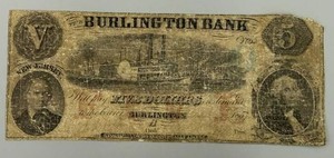 1897 Burlington Bank $5 Bill