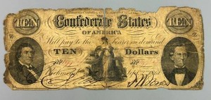 Confederate States $10 Bill