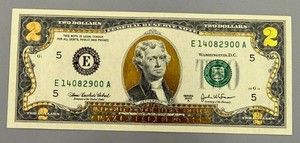 2003 A $2 Bill 22 Karate Gold Edition in Folder