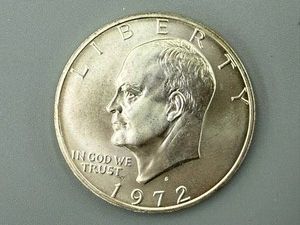 1972S Eisenhower Silver Clad Dollar