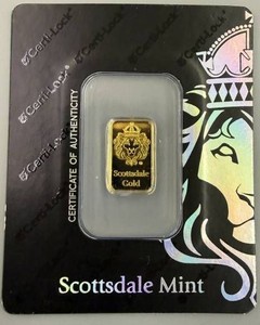 2 Grams .9999 Fine Gold Scottsdale Mint