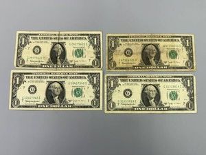 4 1963B Barr Dollar Bills