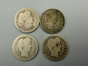 1910, 1910D, 1911 & 1911S Barber Quarters