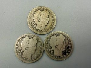 Barber Quarters 1912, 1913 & 1913D