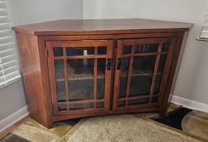 Warm Mission Corner Entertainment Console