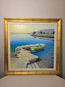 Little Pier, Limited Edition Serigraph by Frane Mlinar