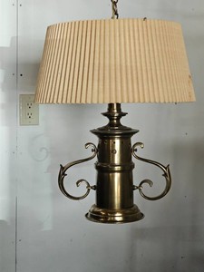 Vintage Brass Swag Hanging Lamp