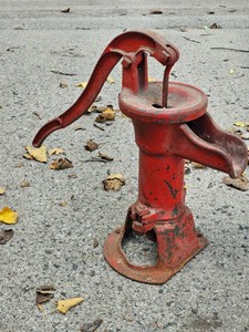Red Hand Operated Water Pump