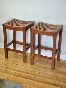 Slotted Mission Counter Stools