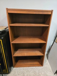 Wood Tone Four Tier Bookcase