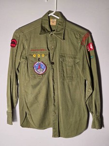 Four Piece Vintage Boy Scout Uniform Group with Patches and Service Jackets