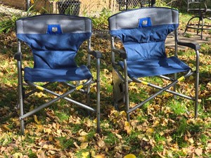 Pair of Timber Ridge Blue Folding Camp Chairs