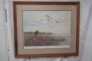 A Great Morning Hunting Legally signed and numbered by artist Noel Dunn 33 x 27.5 731980 framed and matted