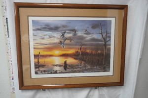 Days End by Jim Hansel signed and numbered 29 x 36 Printers Proof framed and matted