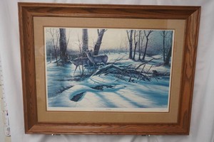 Browsing by Terry Redlin signed and numbered 34 x 28 742960 framed and matted