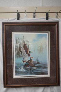 Mallard Ducks by Jerry Fenske 28 x 32 framed and matted