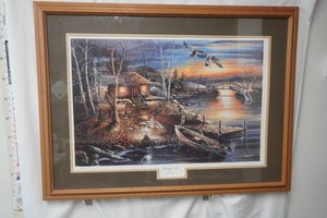 Droppin In by Ray Mertes 30 x 39 2402000 framed and matted