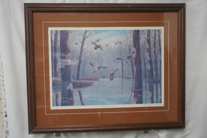High River Backwater Mallards by Rhynard Klingbeil 32 x 26 signed and numbered 541600 framed and matted