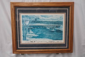 Mississippi Crossing by MK Sarie signed and numbered 18 x 23 176250 framed and matted