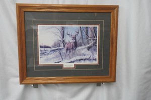 After the Season by Jim Hansel framed and matted 20.5 x  15.5