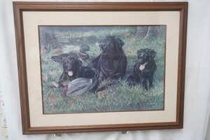 Getting Familiar by Kevin Daniel framed and matted 34 x 27