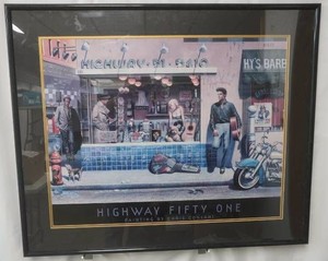 Highway Fifty One by Chris Consani framed and matted 35 x 29