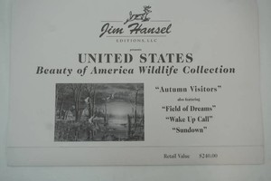 Jim Hansel Editions, LLC Autumn Visitors, Field of Dreams, Wake up Call, Sundown prints only not framed