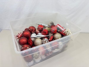 Tote FULL of Misc Modern Christmas Ornaments