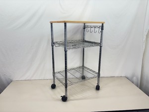 21 W x 35 H x 15 D Rolling Kitchen Utility Cart wSliding Drawer