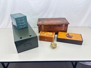 Lot of Decorative Wood and Metal Boxes