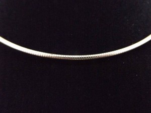 .925 Sterling Silver Vermeil Flexible Omega Necklace