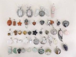 Large Lot of Stone Pendants