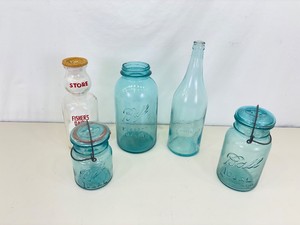 Lot of Antique 1908 etc. Lidded etc. Mason Jars etc.
