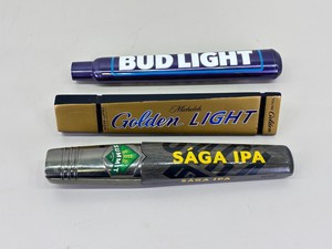 3 Vintage Summit Brewing, Michelob Golden, and Bud Light Beer Tappers