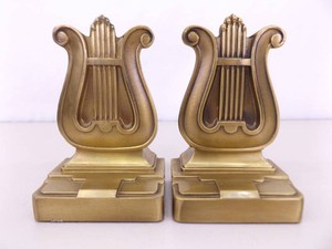 VERY HEAVY PM Craftsman SOLID BRASS Music Book Ends