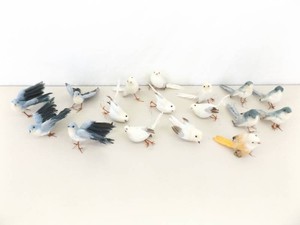 Lot of Vintage Feathered Bird Ornaments