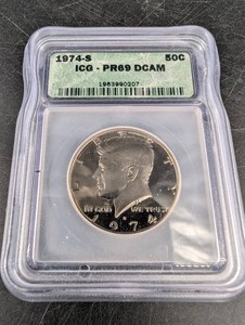 1974-S Kennedy Half Dollar 50C ICG PR69 DCAM
