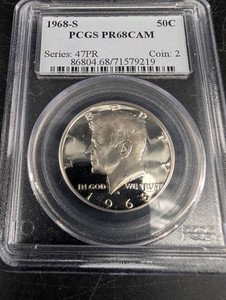 1968-S PCGS PR68CAM 50C Kennedy Half Dollar