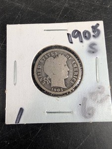 1905-S U.S. 90% Silver Dime Dime