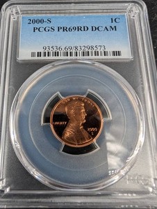 2000-S Lincoln Cent PCGS PR69RD DCAM